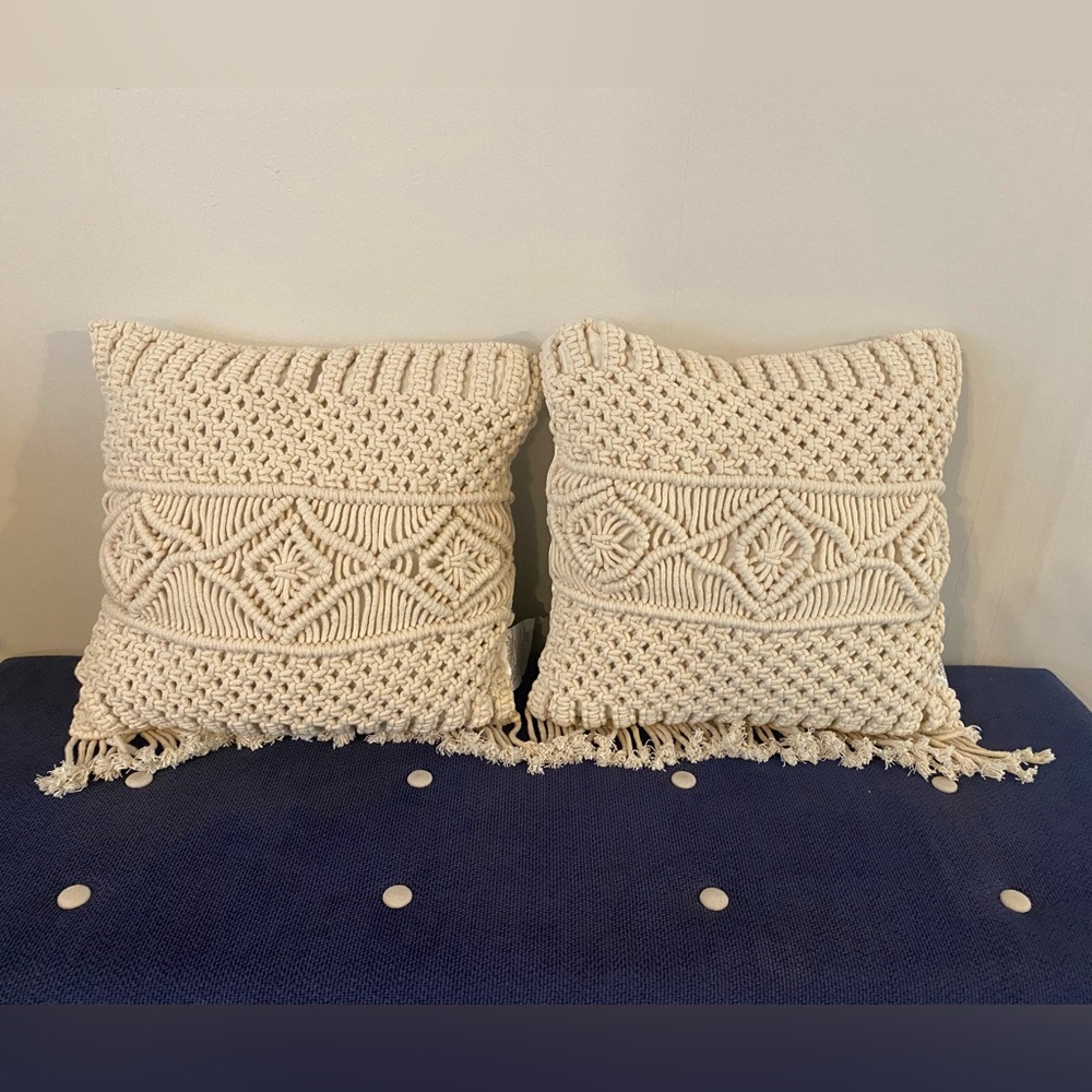 2 Macrome Pillows